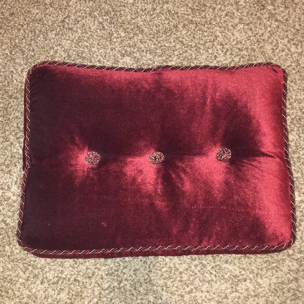 Dark Red Velvet Pillow